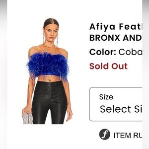 Blue Fur tube top